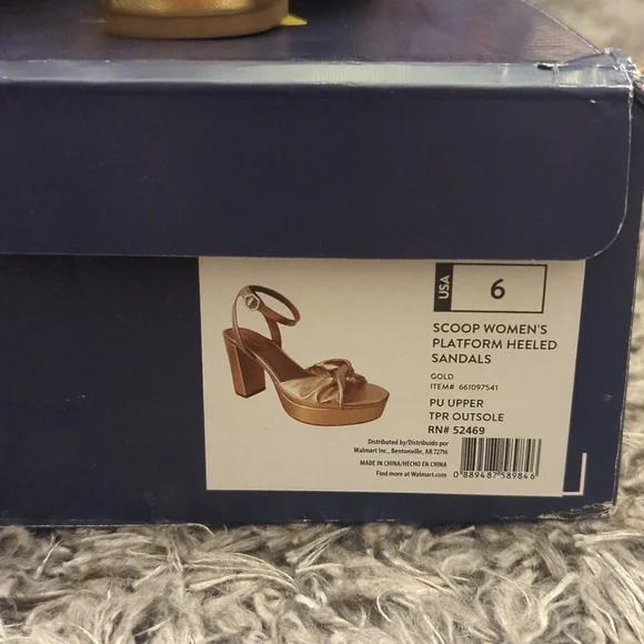 Scoop Women's Platform Heeled Sandals Size 6 - Picture 5 of 5